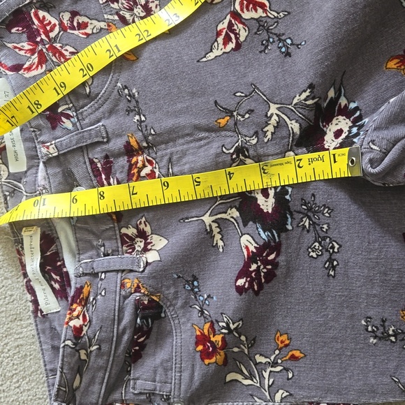 Pilcro Corduroy Floral Pants Size 27 - Picture 12 of 12